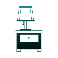 Drawer with lamp vector illustration graphic design