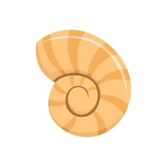 Reef shell icon. Flat illustration of reef shell vector icon for web