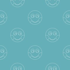 Plakat Smile pattern vector seamless repeating for any web design