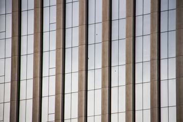Detail of modern architecture glass windows of a corporate building