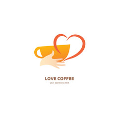 Vector stock logo, abstract cafe, cafeteria and bistro vector template.