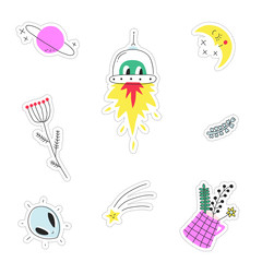 Colorful hand drawn patches vector set. Part two.