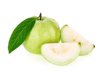 Guava fruit isolated on the white background