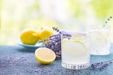 Lemonade with lemons and lavender