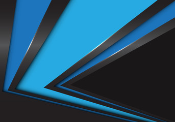 Abstract blue arrow speed direction on black design modern futuristic background vector illustration.