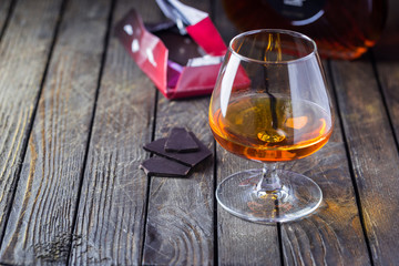 Glasse of brandy or cognac