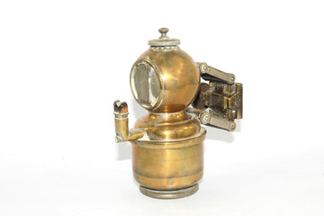 Fototapeta na wymiar Antique Brass Ornate Lanterns on White Background