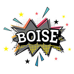 Boise Comic Text in Pop Art Style.