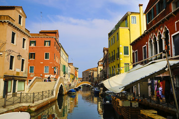 Canal cityscape in Venice, Italy