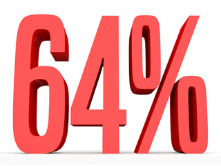 Sixty four percent off. Discount 64 %.