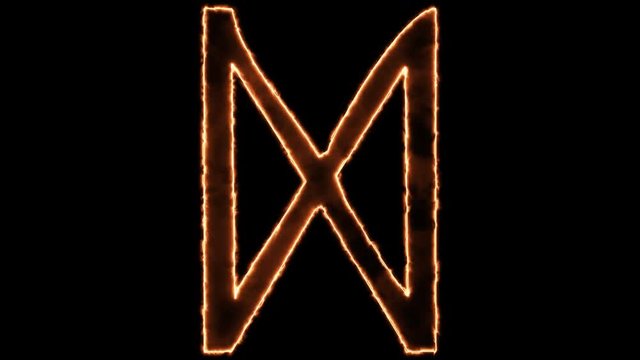 Viking Rune Dagaz in Alpha Channel