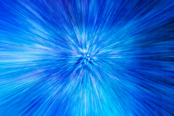 Zoom blurred blue light abstract background