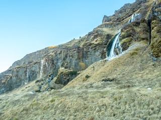 Large waterfall near Seljalandsfoss waterfall, Iceland