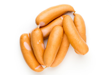 Pork sausage isolated on white background.