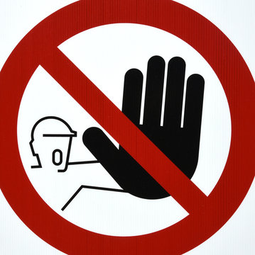 Stopp-Schild: Abstand halten!