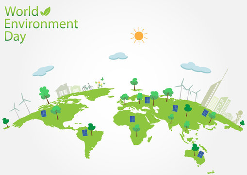 World environment day concept, vector illustration