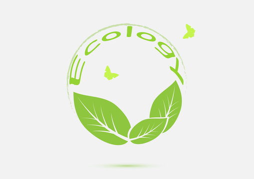Ecology think green icon concept vector illustration