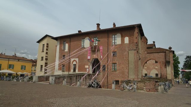 Abbiategrasso Visconti Castle, built in 1382 by Gian Galeazzo Visconti above a pre-existing 13th-century fortification.