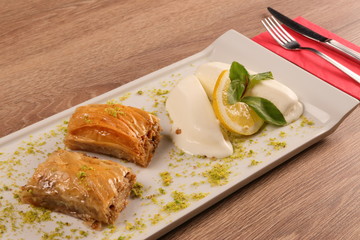 Baklava and Ice Cream
