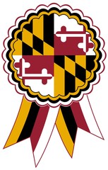 Maryland Emblem vektor in den originalen Nationalfarben rot, weis, gelb und schwarz.