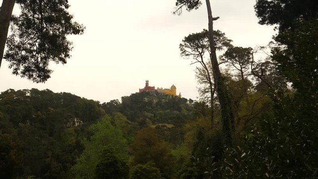 Mansion on a mountain in Sintra, Portugal.