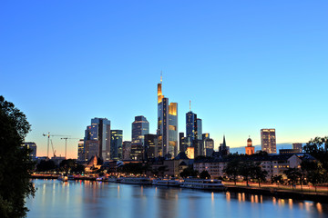 Fototapeta na wymiar Frankfurt am Main Downtown Cityscape