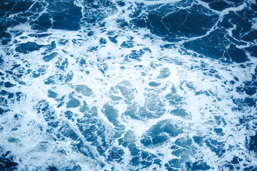 Surface of sea water, close-up shot, beautiful natural abstract background and texture,