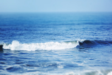 wave in the ocean, beautiful natural abstract background and texture, image tilt shift effect, minimalism