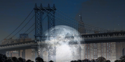 Fototapety  Most na Manhattanie