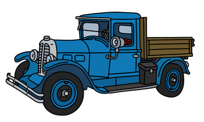 The vintage blue lorry