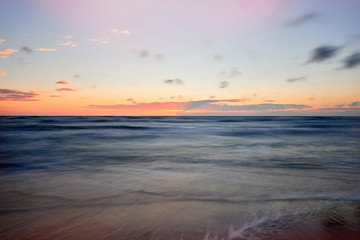 Fototapeta na wymiar Colorful sunset over the Baltic Sea