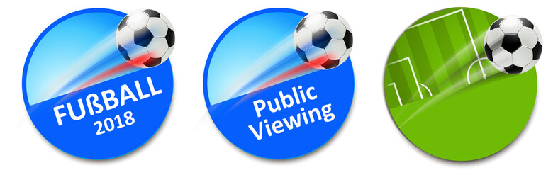Fußball 2018 - Button Set  © Artenauta