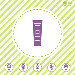 cosmetic cream tube vector icon