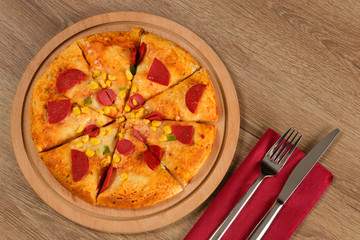 Pizza Slices on Table