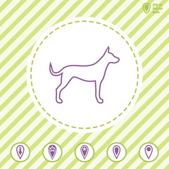 dog line vector icon