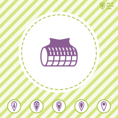 Hair curlers vector icon