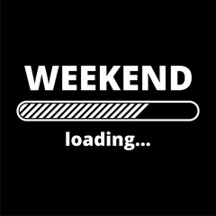 Loading Weekend icon on dark background