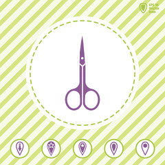 Nail scissors vector icon