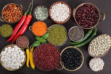 Beans, peas and lentils.