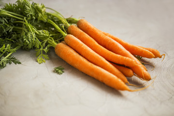 Bunch of organic carrots