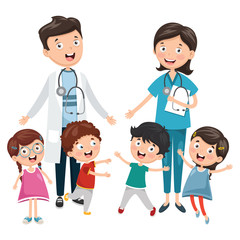 Vector Illustration Of Health Care And Medical
