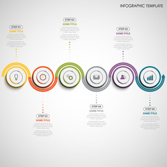 Info graphic with color wave design template