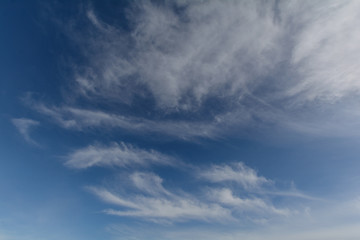 Blue sky and clouds.
