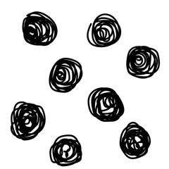 polka dots vector black