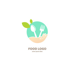 Vector stock logo, abstract natural food vector template.