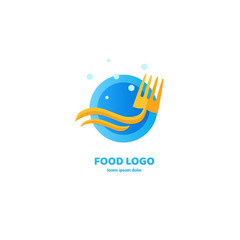 Fototapeta na wymiar Vector stock logo, abstract natural food vector template.