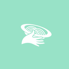 Vector stock logo, abstract natural food vector template.