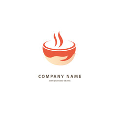 Vector stock logo, abstract sign of cafe, vector template of cafeteria and bistro.