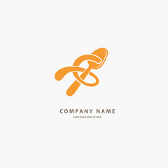 Obraz premium Vector stock logo, abstract natural, healthy, bio food vector template.