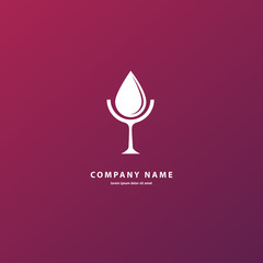 Vector stock logo, abstract wine vector template.